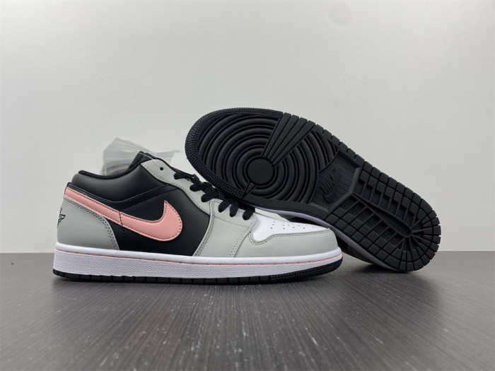 jordan 1 low black grey pink - 553558-062