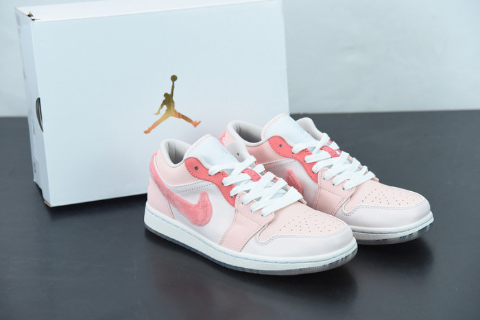 air jordan 1 low white pink grey  dm5443-666