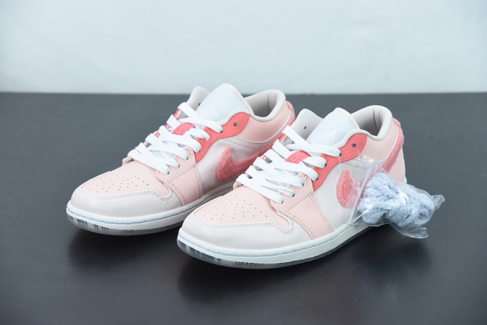 air jordan 1 low white pink grey  dm5443-666
