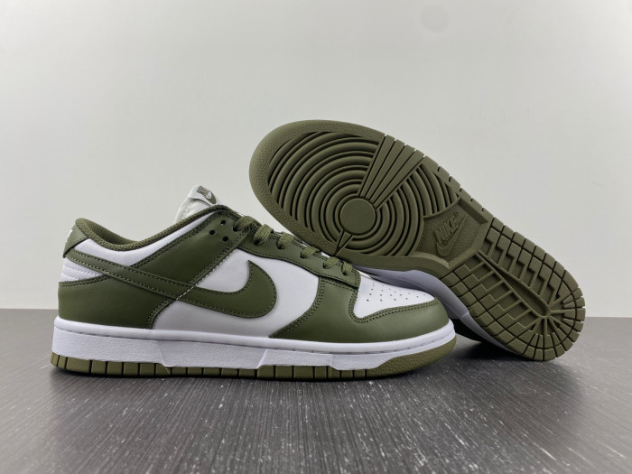 nike dunk low medium olive  - dd1503-120