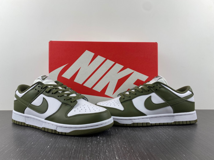 nike dunk low medium olive  - dd1503-120