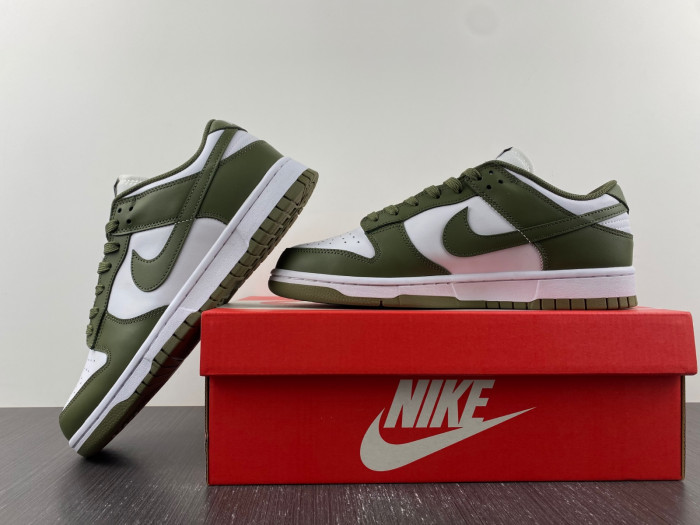 nike dunk low medium olive  - dd1503-120