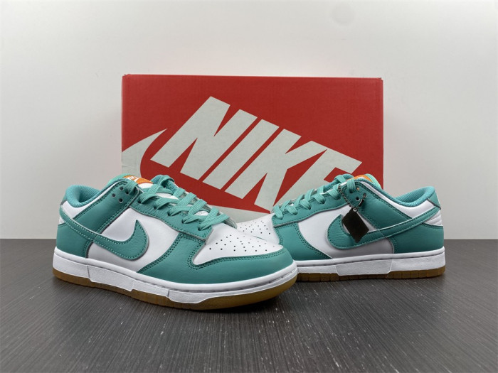 nike dunk low turquoise green orange dv2190-100
