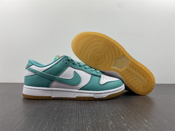 nike dunk low turquoise green orange dv2190-100