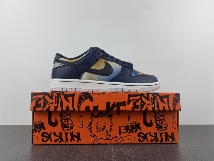 nike dunk low graffiti navy - dm0108-400