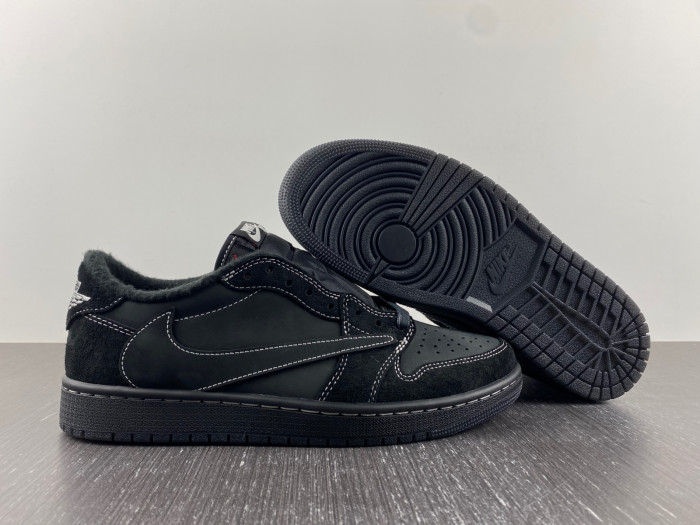 travis scott x air jordan 1 low “black phantom” dm7866-001