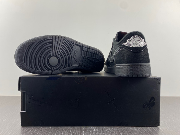 travis scott x air jordan 1 low “black phantom” dm7866-001