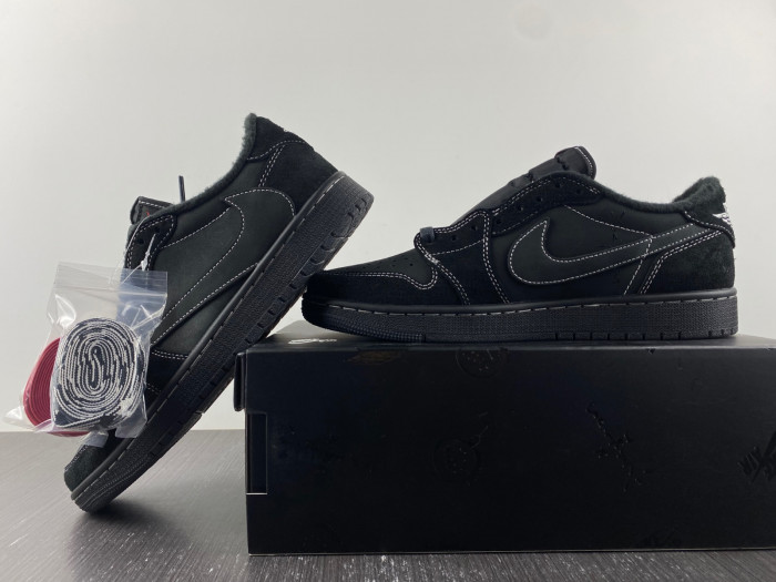 travis scott x air jordan 1 low “black phantom” dm7866-001