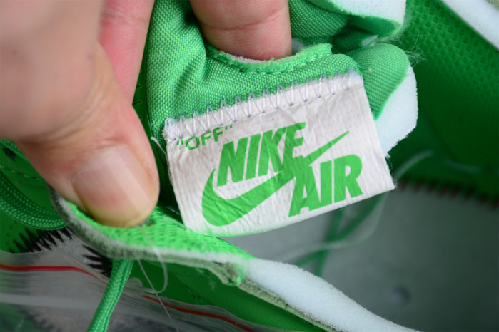 ofw x nike air force 1 low light green spark dx1419-300