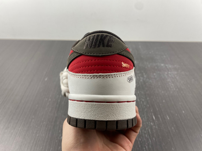 nike sb dunk low suziki brown red grey re500-666