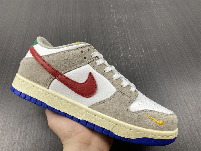 nike dunks low retro prm grey white blue  dx6037-781