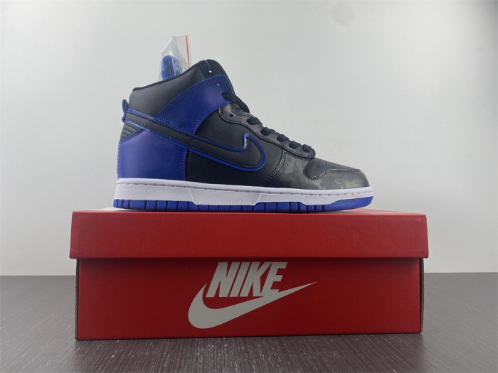 nike dunk high blue camo black/hyper royal-black-white - dd3359-001