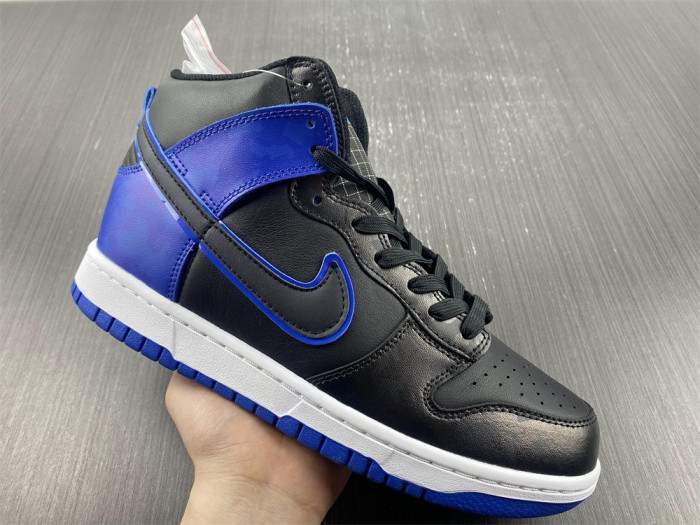 nike dunk high blue camo black/hyper royal-black-white - dd3359-001