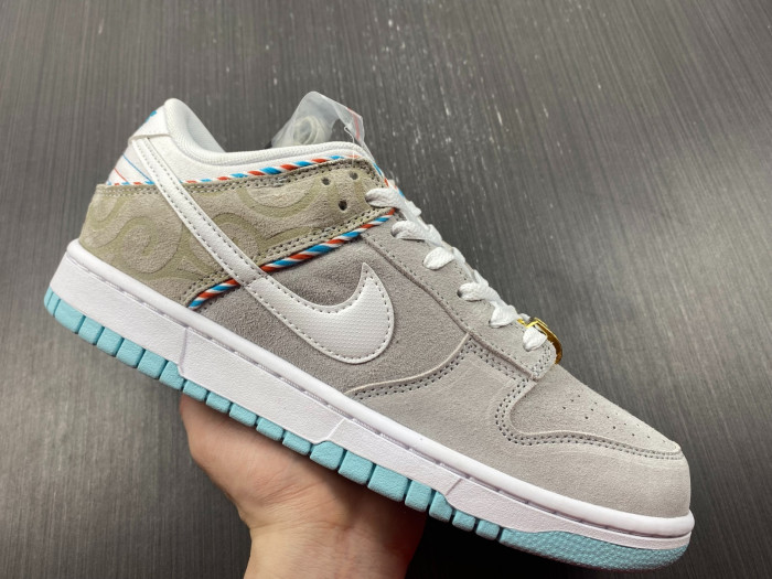 nike dunk low se barber shop grey - dh7614-500