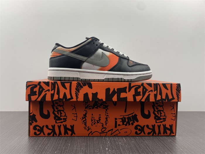 nike dunk low graffiti black red - dm0108-001