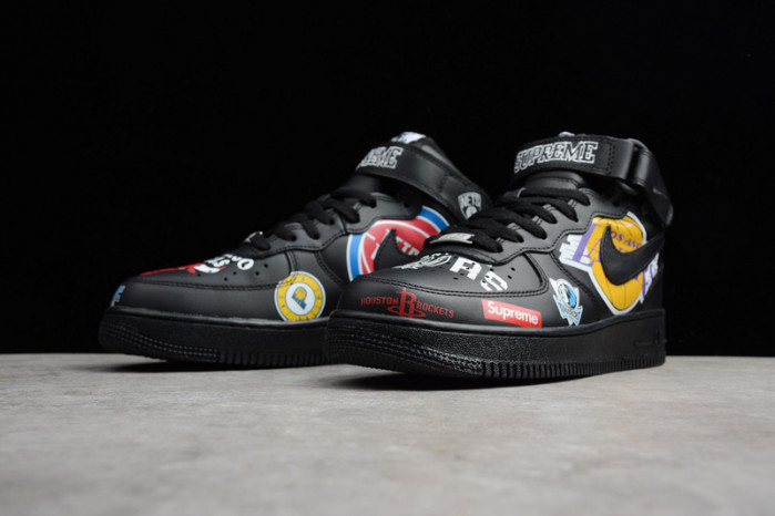 air force 1 mid nba black  aq8017-001