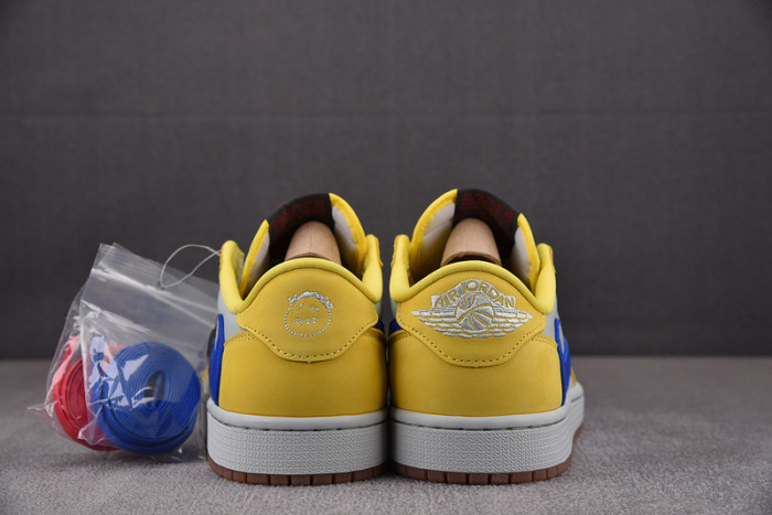 travis scott x air jordan 1 low og canary dz4137-700