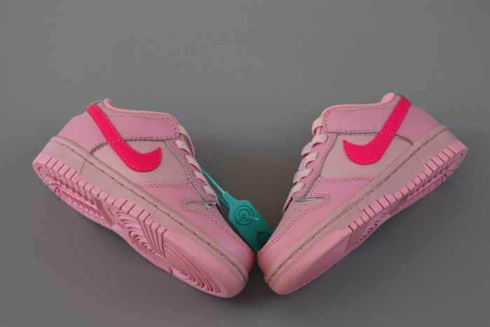 nike dunk low baby/toddler shoes - pink dh9761-600