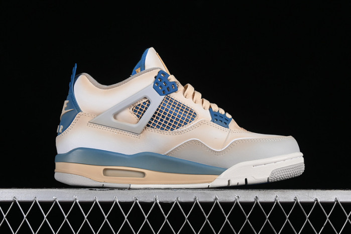 air jordan 4 retro white/military blue-neutral grey 308797-105