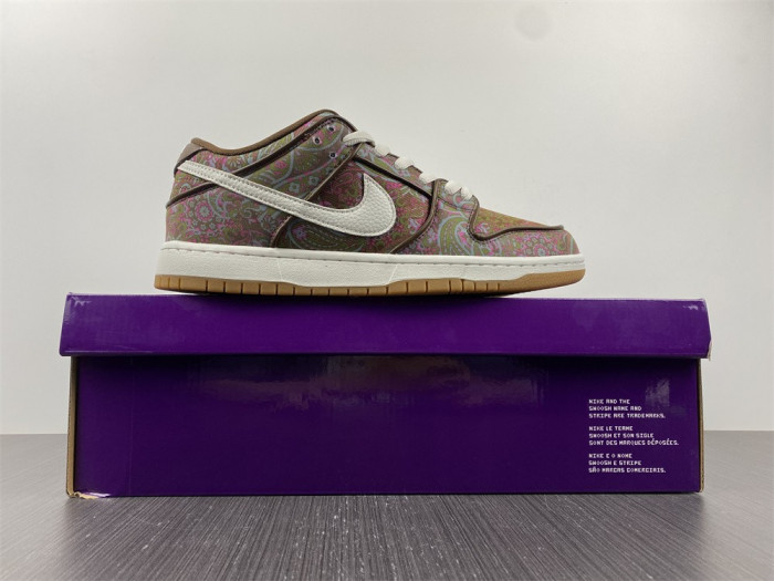nike sb dunk low pro paisley brown - dh7534-200