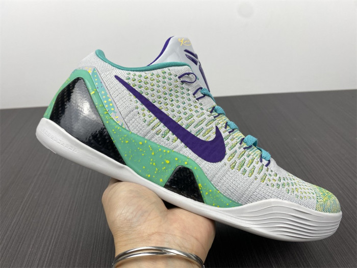 nike kobe 9 elite low grey green 630487-005