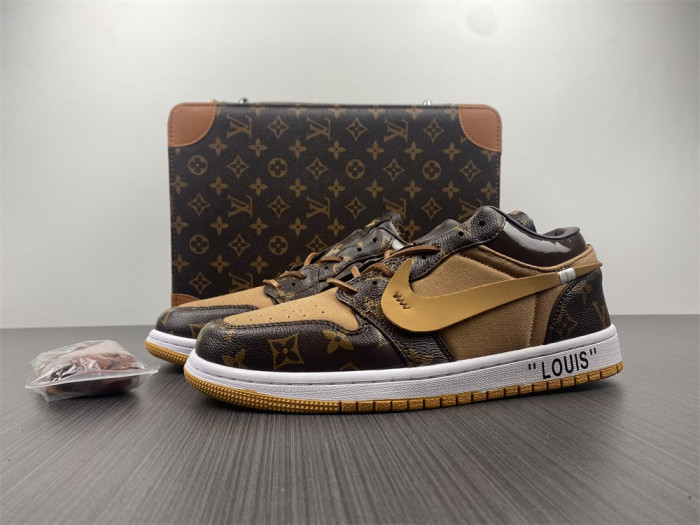 air jordan 1 ofw-louiv low  (with case)