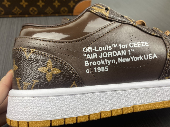 air jordan 1 ofw-louiv low  (with case)