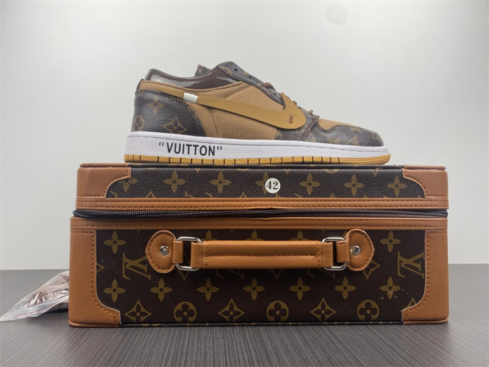 air jordan 1 ofw-louiv low  (with case)