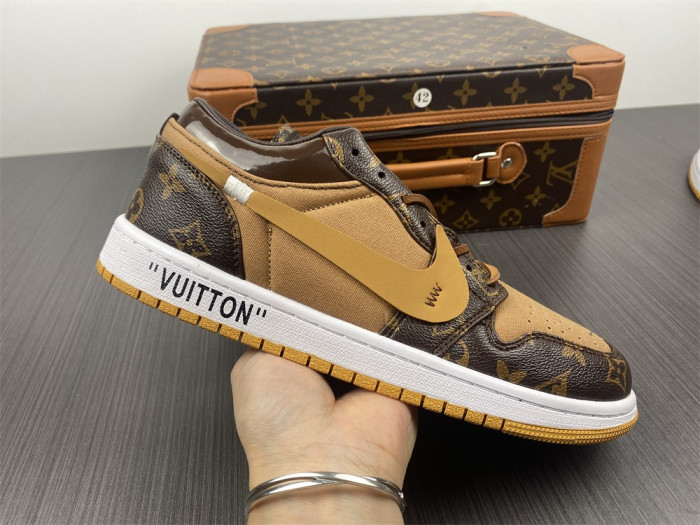 air jordan 1 ofw-louiv low  (with case)