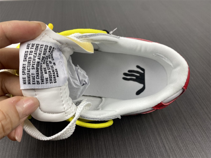 nik ofw x nike blazer low white university red dh7863-100