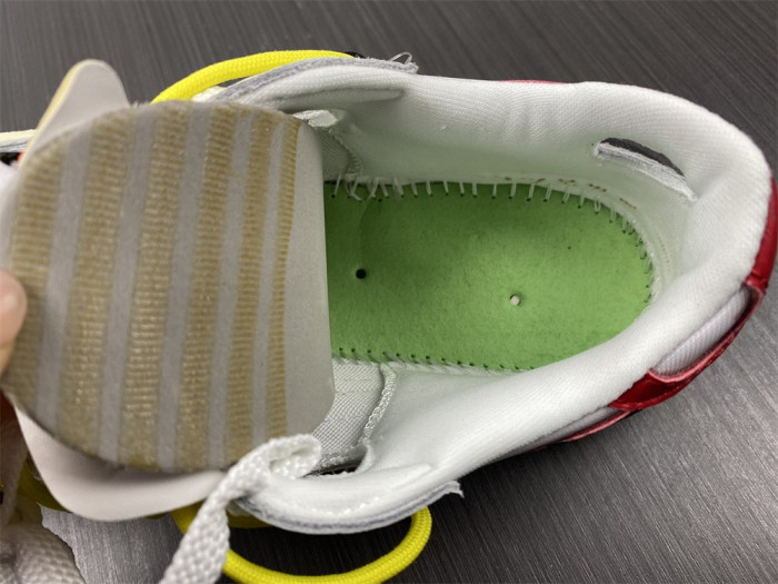 nik ofw x nike blazer low white university red dh7863-100