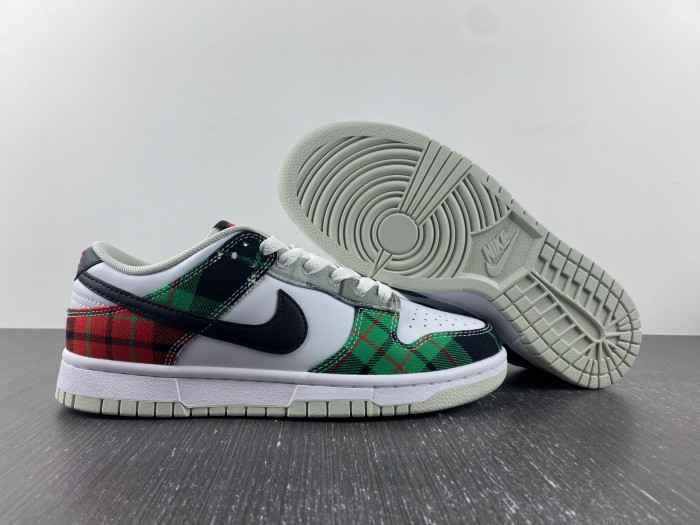 nike dunk low tartan plaid - dv0827-100