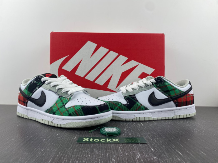 nike dunk low tartan plaid - dv0827-100