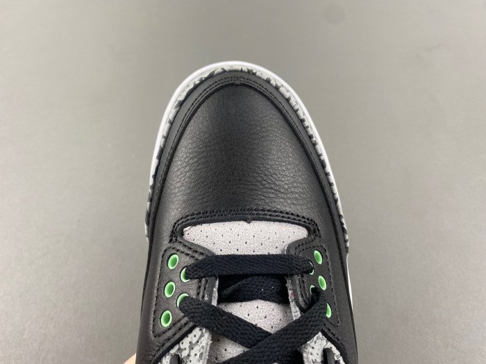 air jordan 3 "black/green glow" ct8532-031