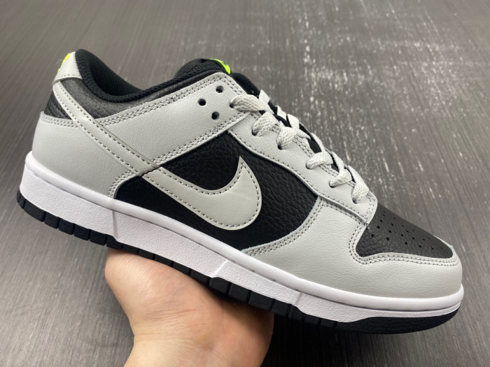 nike dunk low grey panda volt - fd9756-001