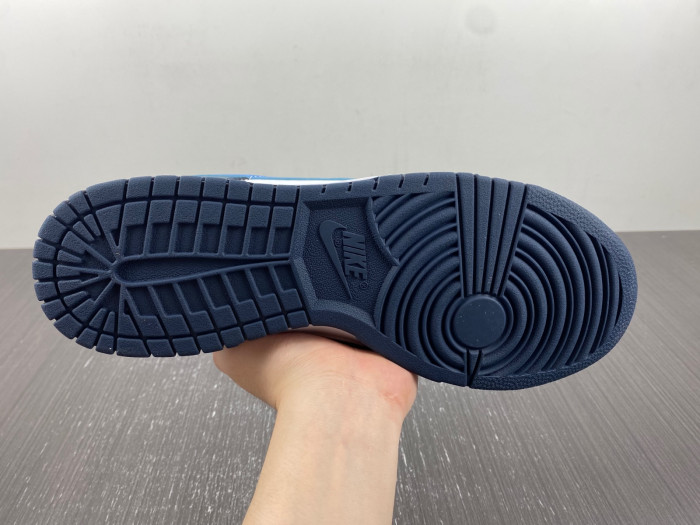 nike dunk low white navy university blue fn7800-400