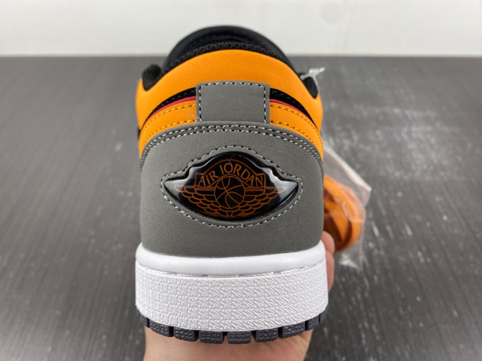 air jordan 1 low light graphite vivid orange fn7308-008