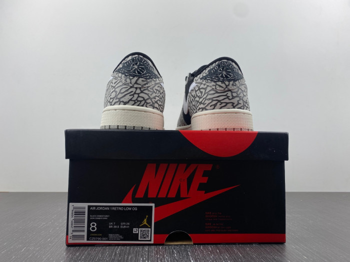 air jordan 1 low og black cement cz0790-001