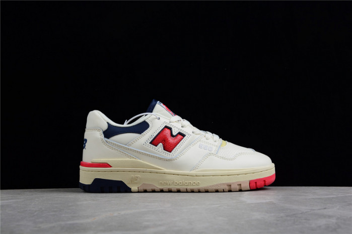 new balance 550 aime leon dore white navy red bb550a3