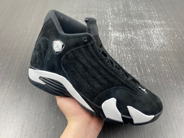 air jordan 14 “black/white/university red” 487471-016