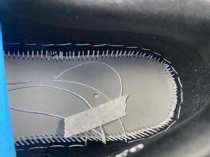 air jordan 1 black and blue satin low top  921193-007